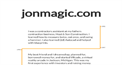 Desktop Screenshot of jonmagic.com